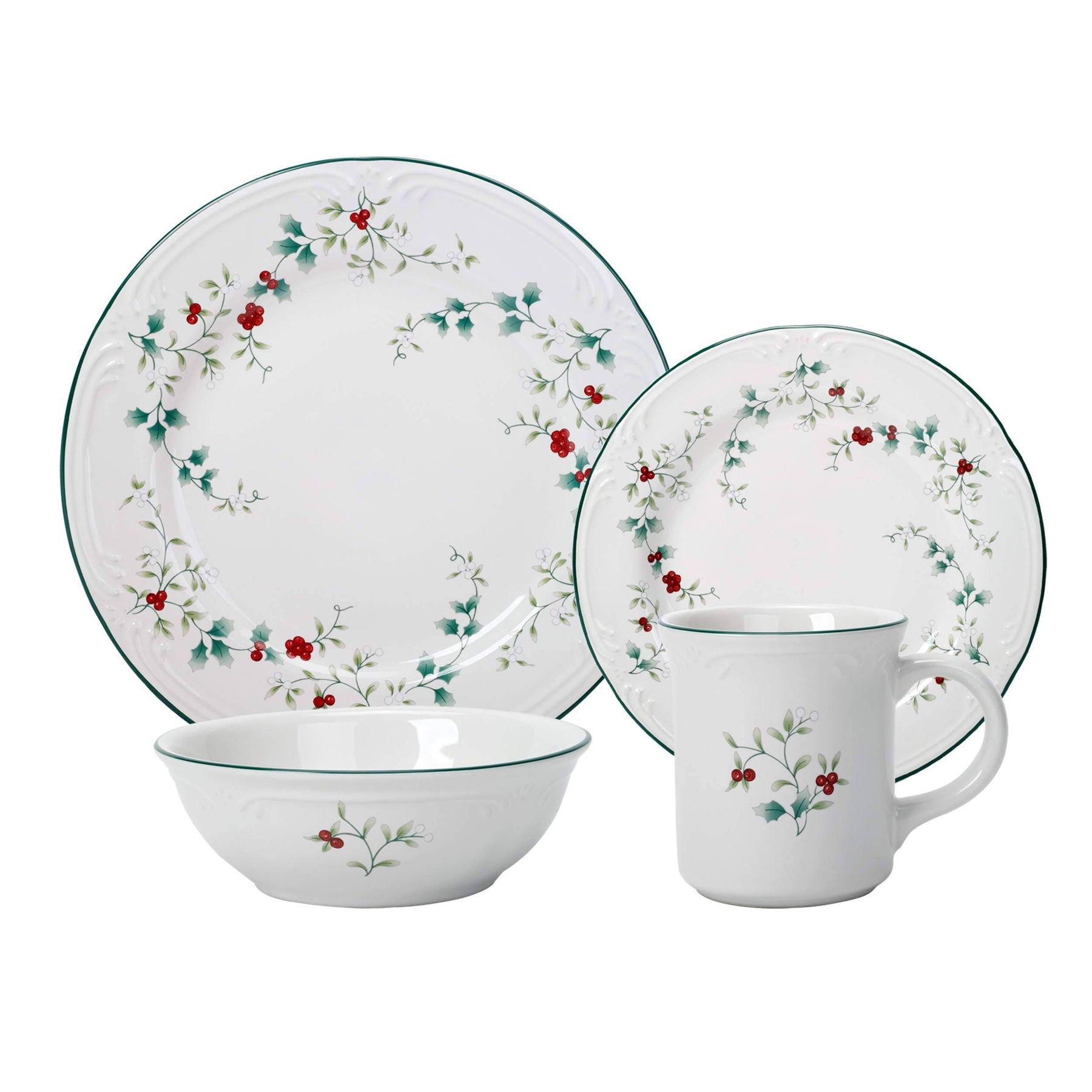 Pfaltzgraff Winterberry 16 Piece Dinnerware Set Service for 4