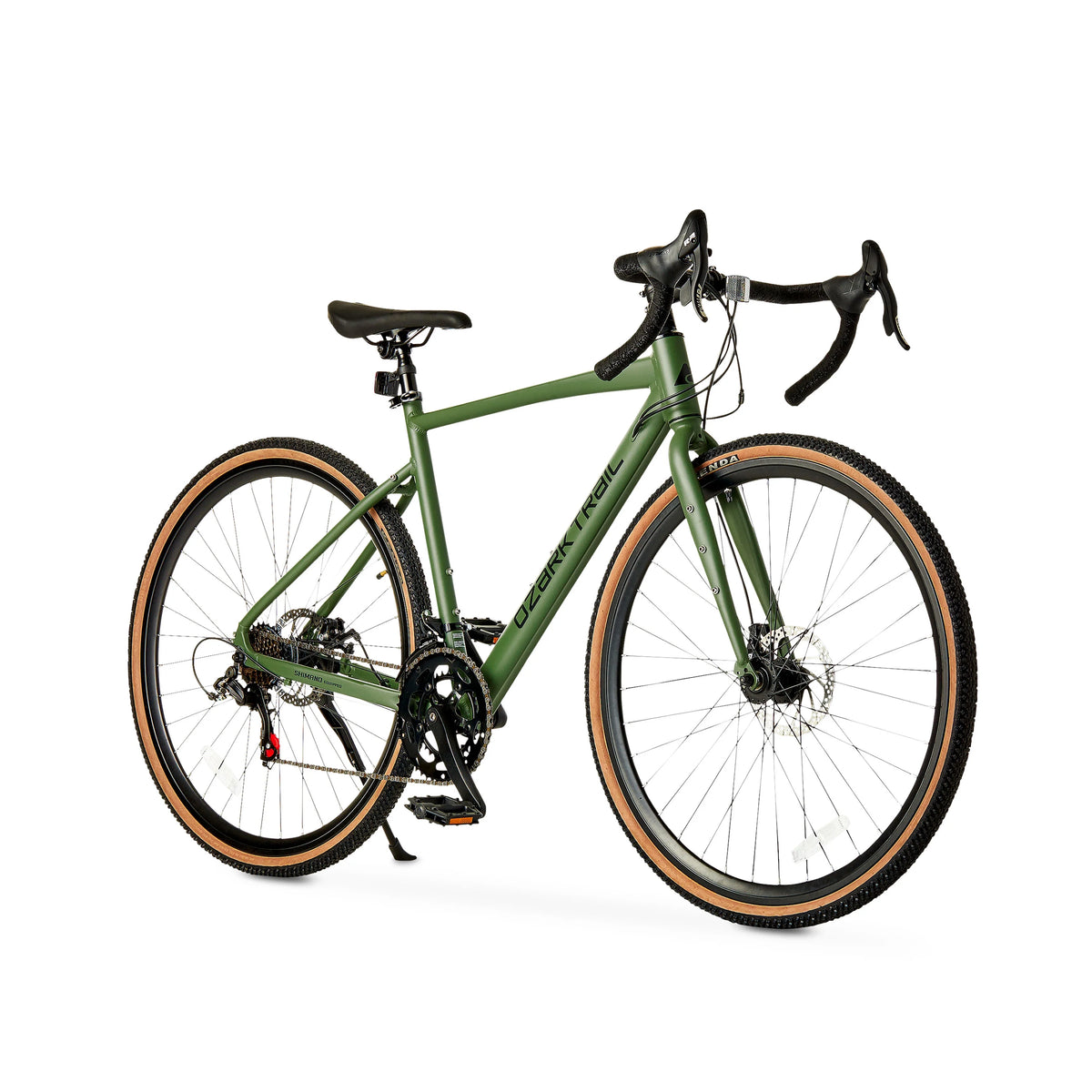 700c Ozark Trail G.1 Explorer Drop Bar Gravel Bike, Medium Frame, Fits Riders 5'5" - 5'10", Green, Adult
